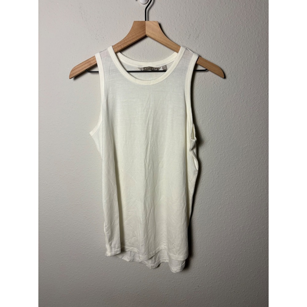 Athleta Cloudlight Relaxed Tank Top Cream White Yoga Activewear S 354421